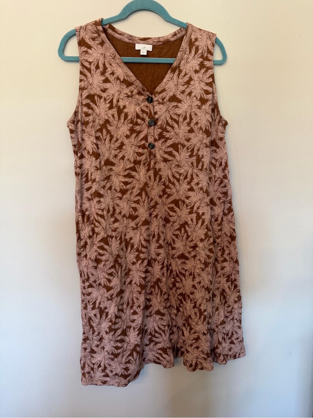 Cotton/Modal blend tropical floral print dress size XL